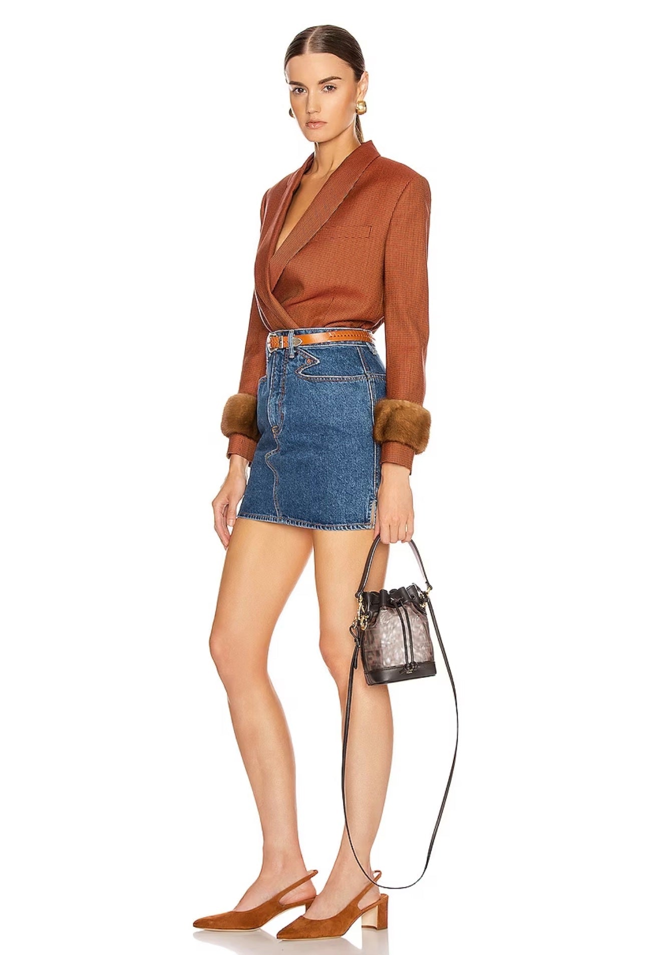 FENDI FF VITELLO GRACE MINI MON TRESOR BUCKET BAG - Product Image 2