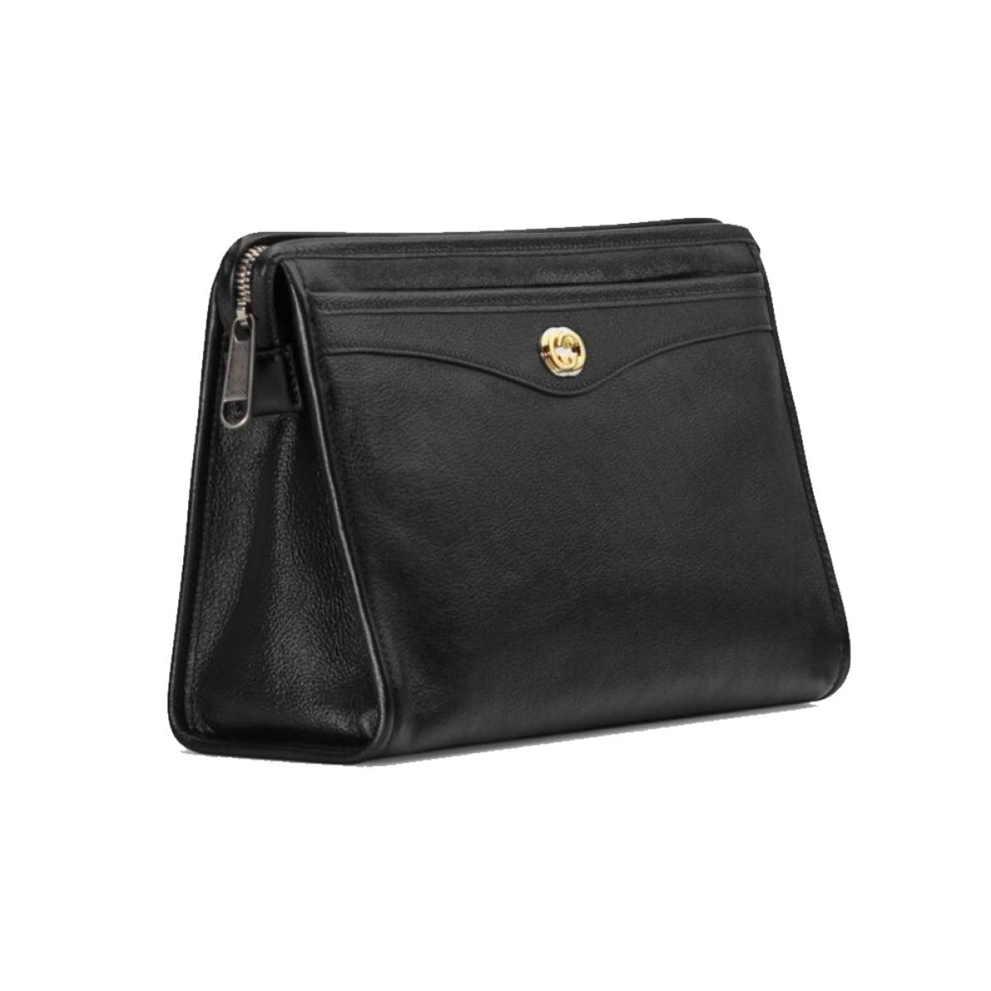 Gucci Morpheus Black Fluffy Calf Leather Cosmetic Pouch Bag - Product Image 2