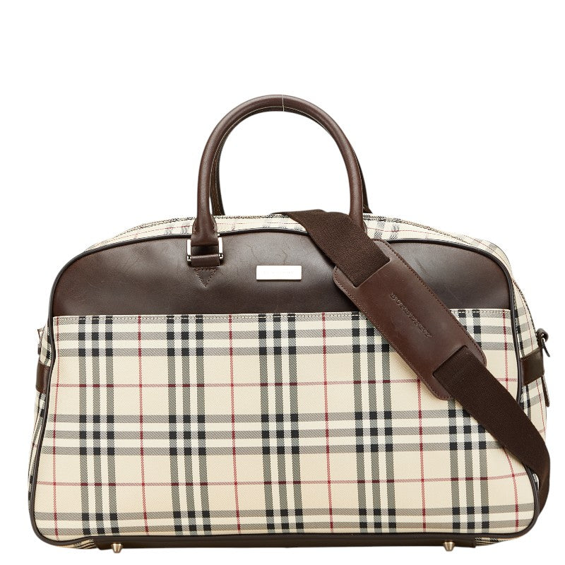 Burberry Nova Check Canvas Leather 2way Bag | Studio Nafay