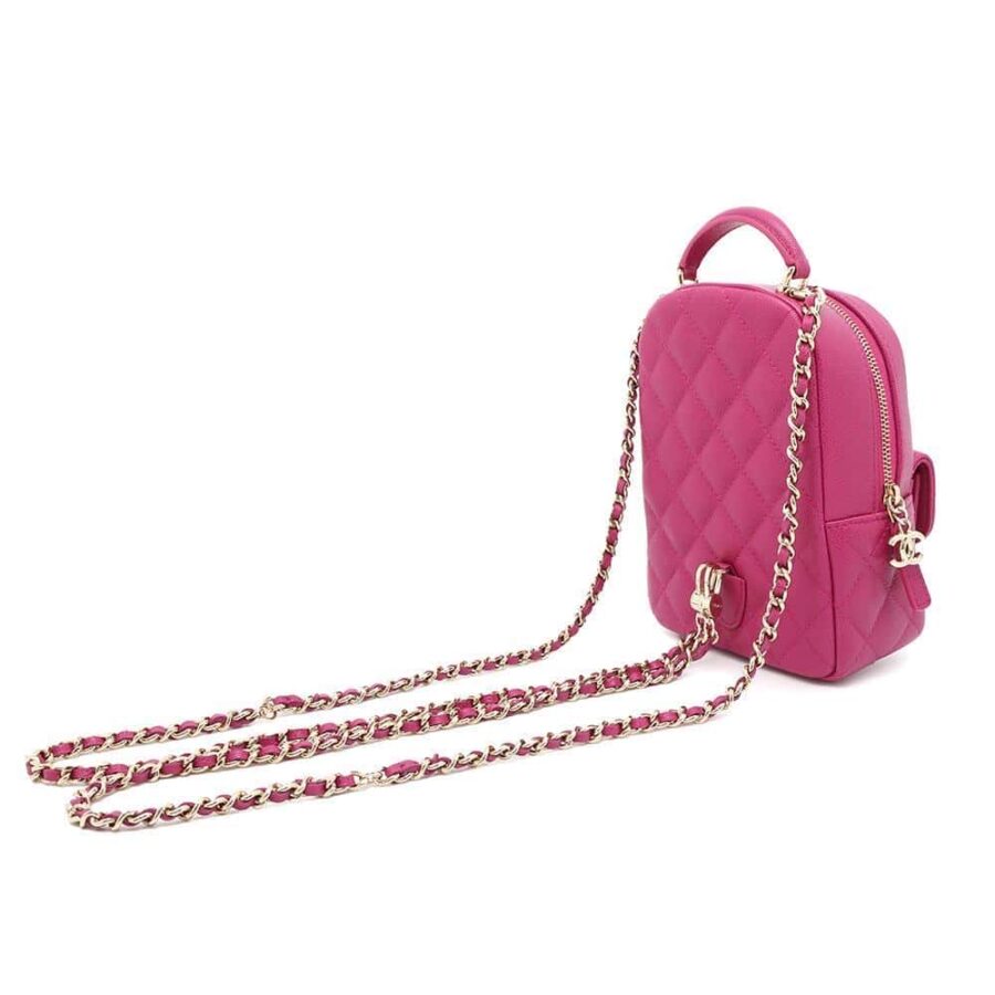 Chanel Backpack pink bag – front view