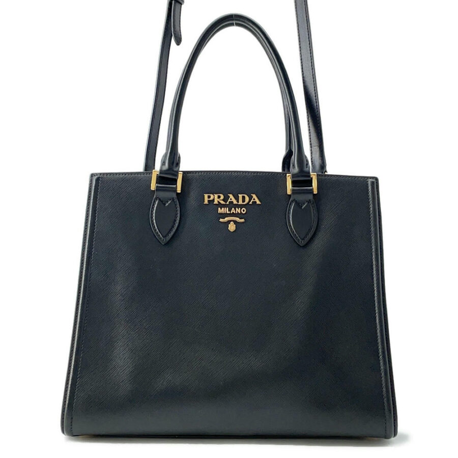 Prada handbag black – front view