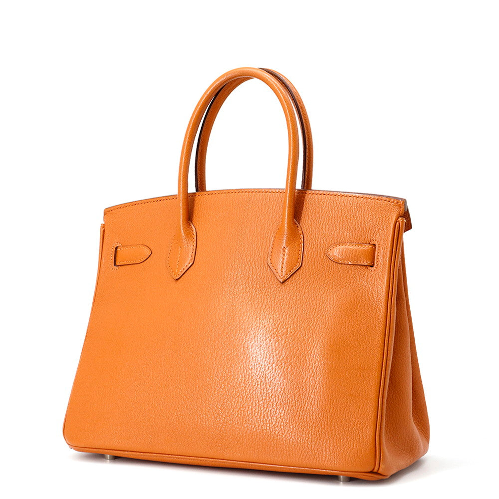 Birkin Orange Chevre Abend Tasche Myzore Goatskin Size