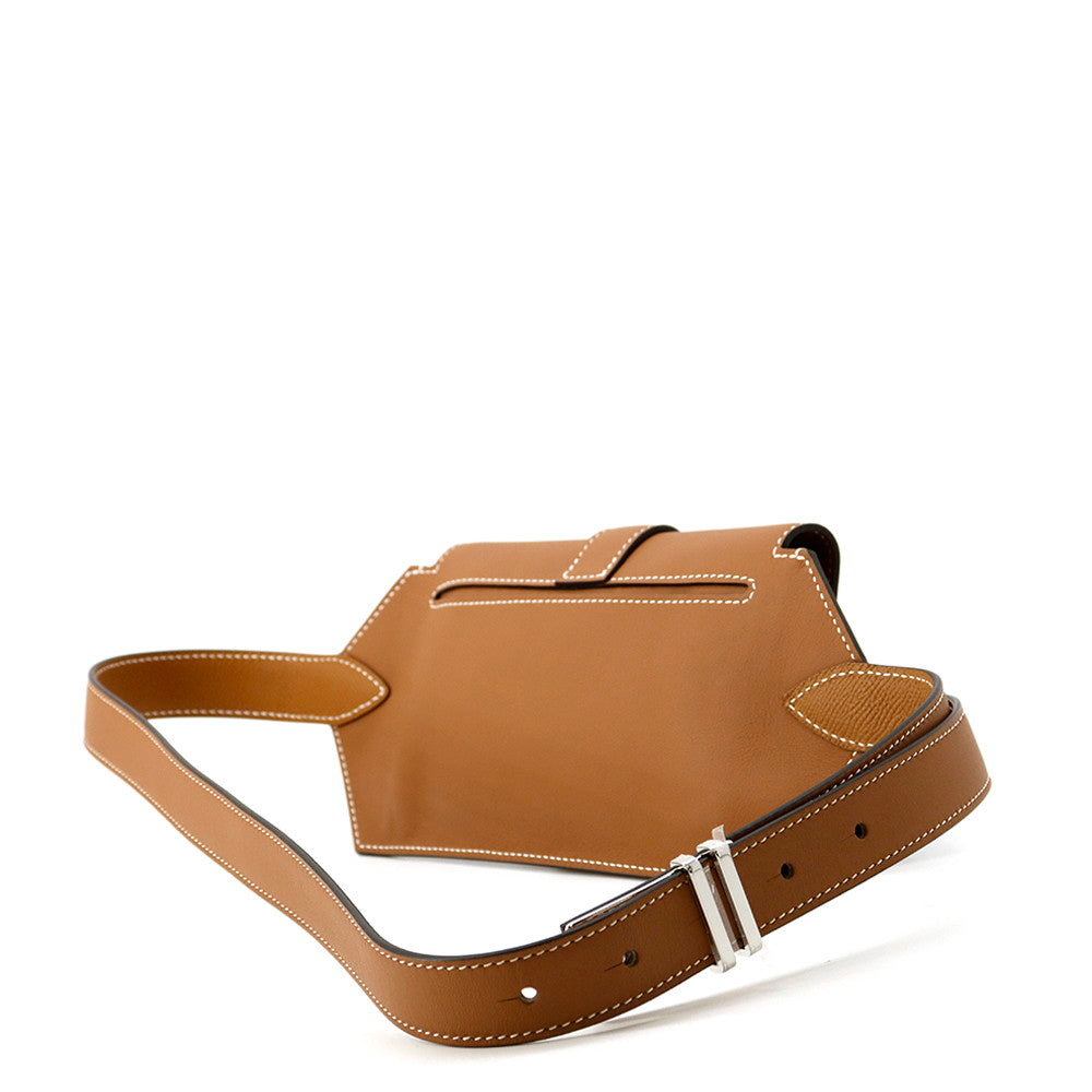 Hermes handbag gold – front view