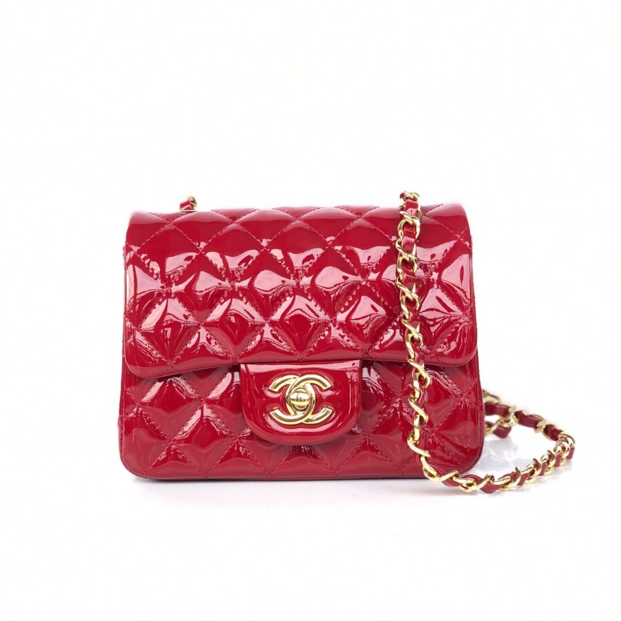 Designer Flap Bag gold – front view