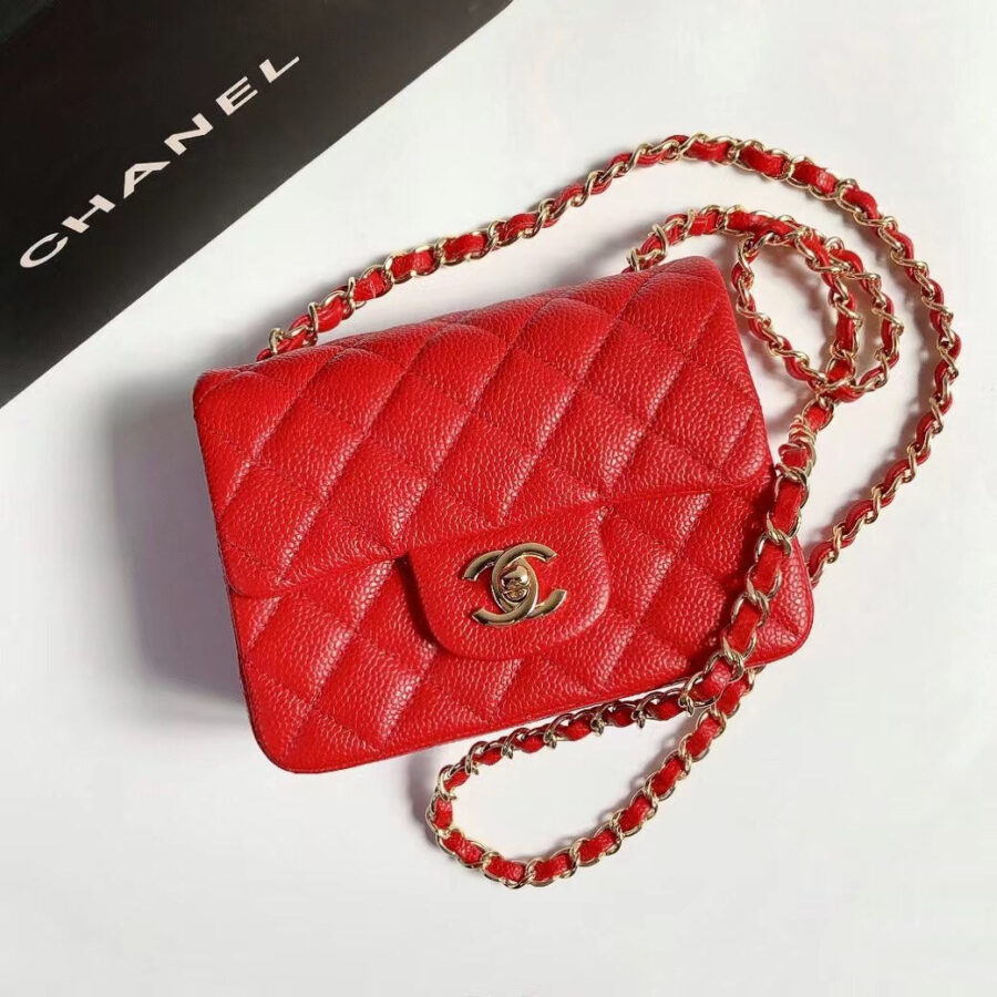Designer Flap Bag gold – front view