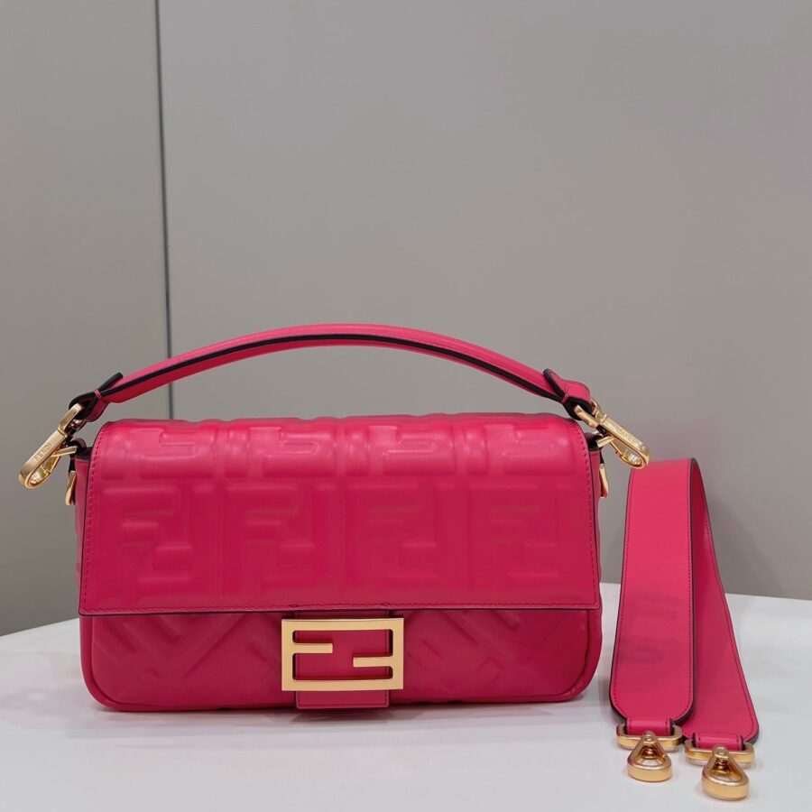 Fendi Baguette gold bag – front view