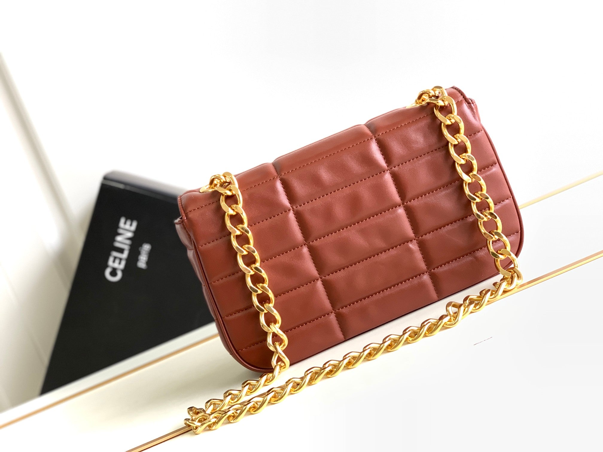 Triomphe Frame 24 RED Brick Calfskin