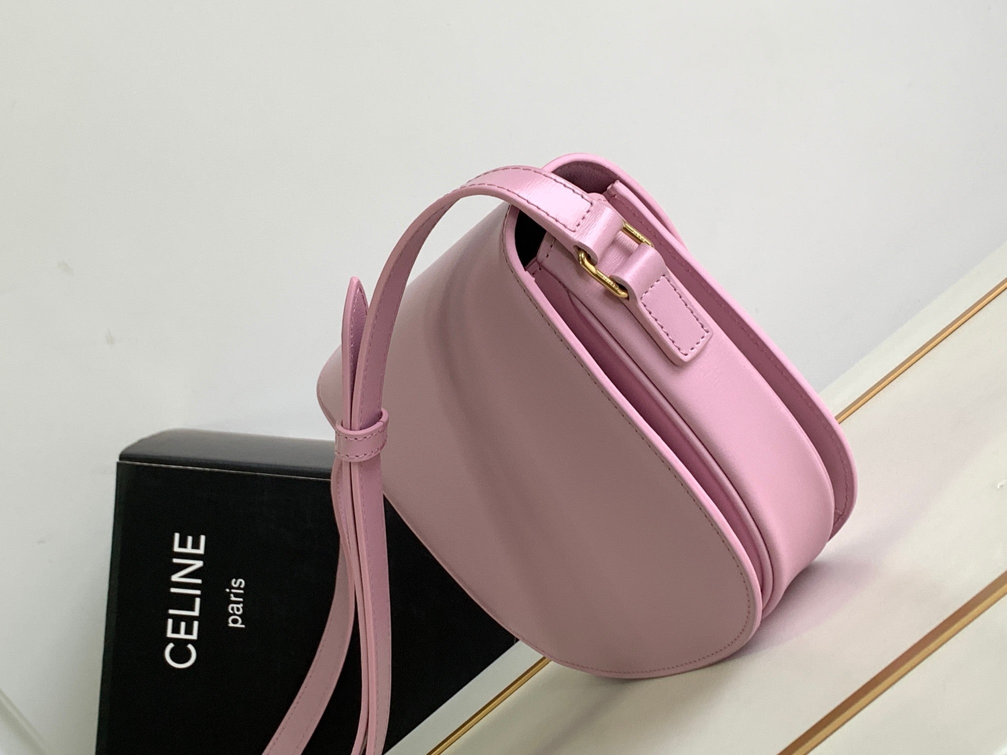 Teen Besace Triomphe 18.5 Pink Calfskin