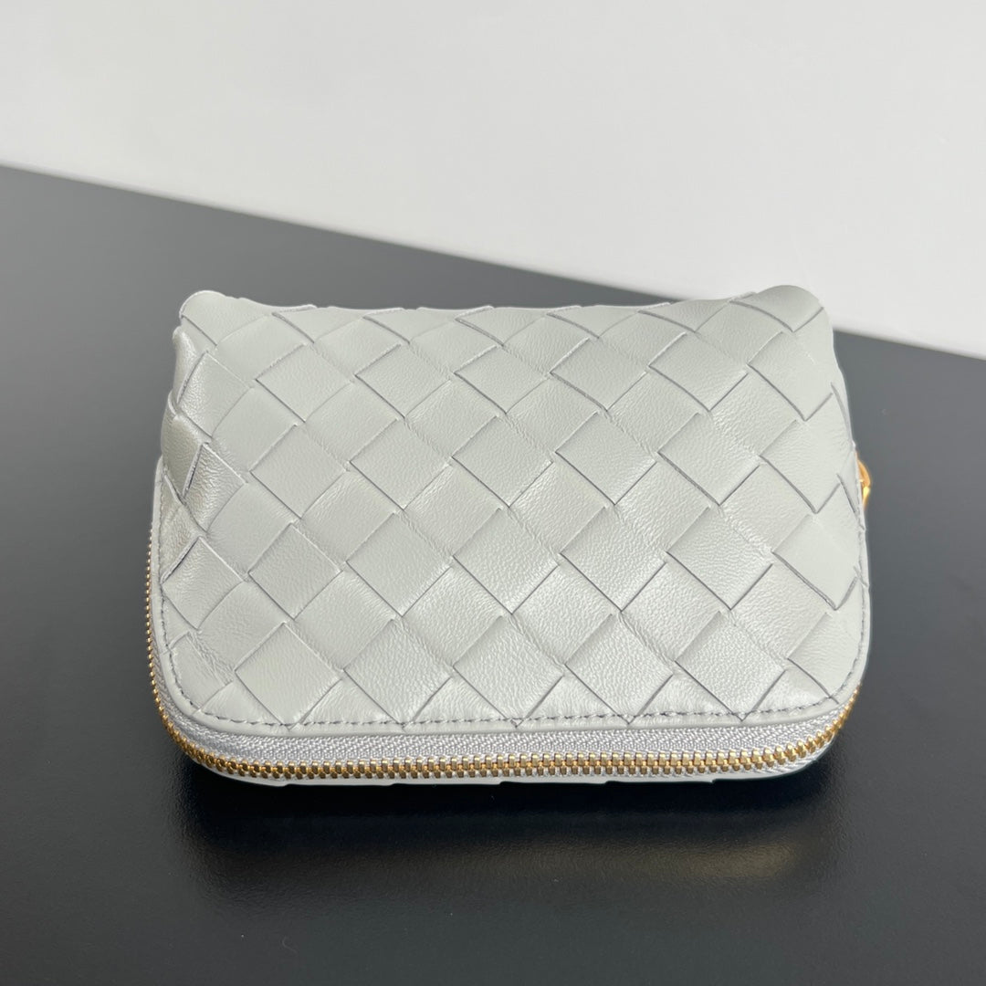Intrecciato 16 Hochzeit Party Tasche Weiß Lammleder