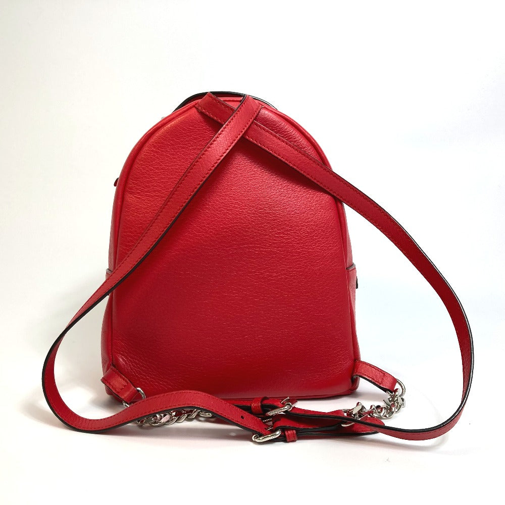 Fendi Backpack Leather Red Valentine Limited Color Studs Mini Backp…