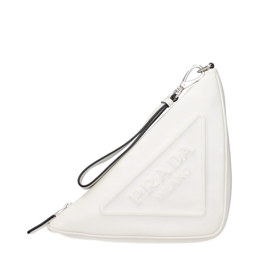Prada Clutch white bag – front view
