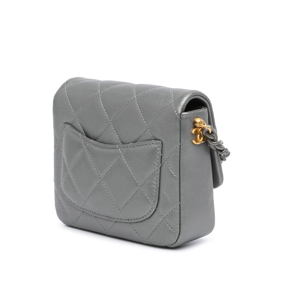 Chanel Crossbody silver bag – front view