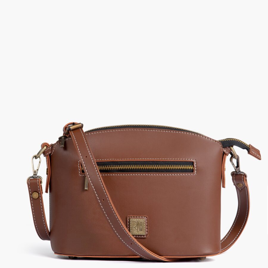 Brown dome cross-body bag | Studio Nafay