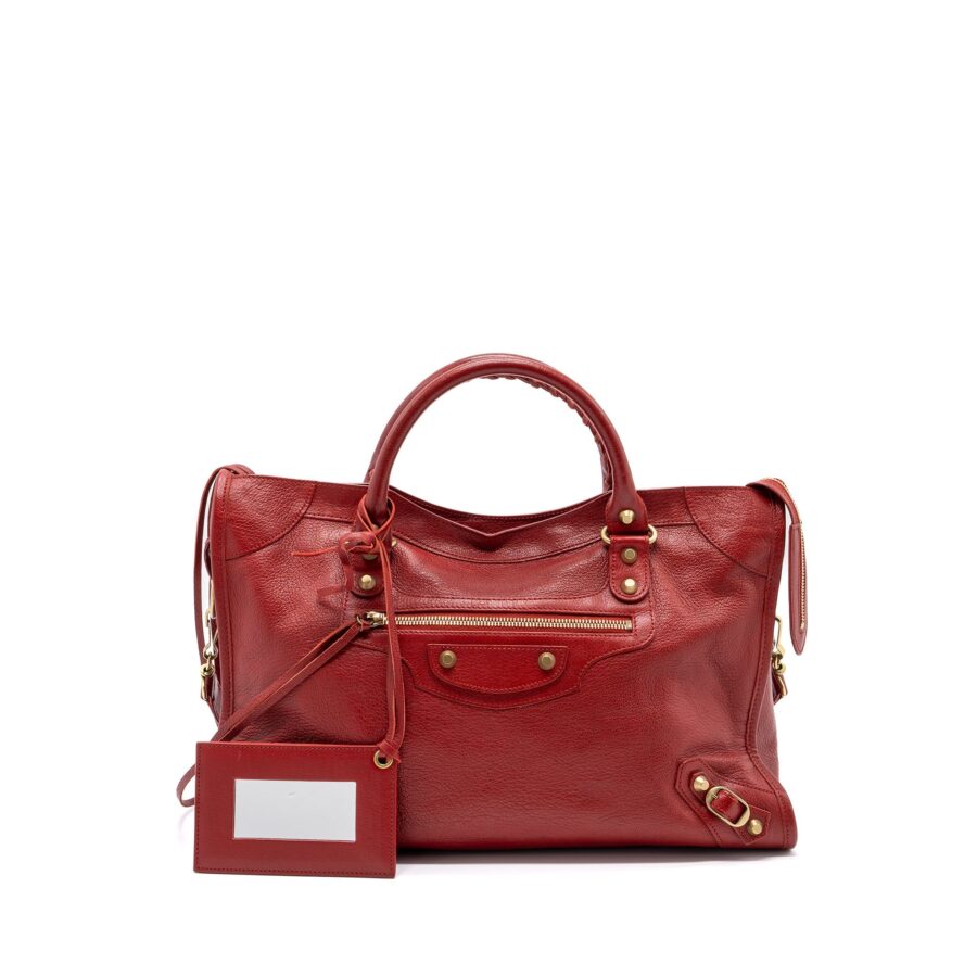 Balenciaga City red bag – front view