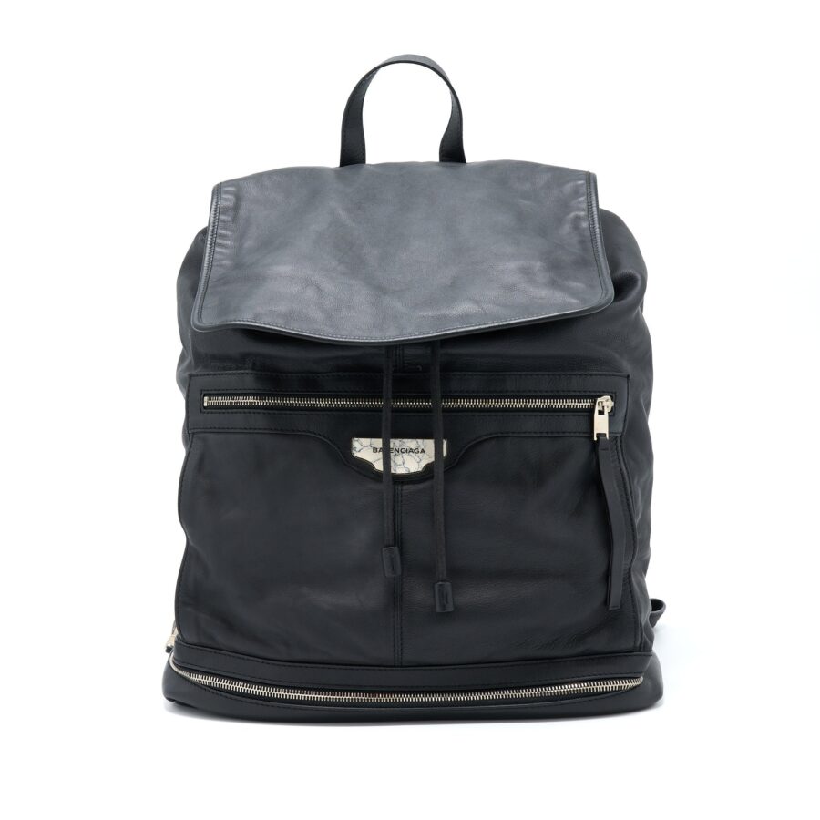 Balenciaga Backpack black bag – front view