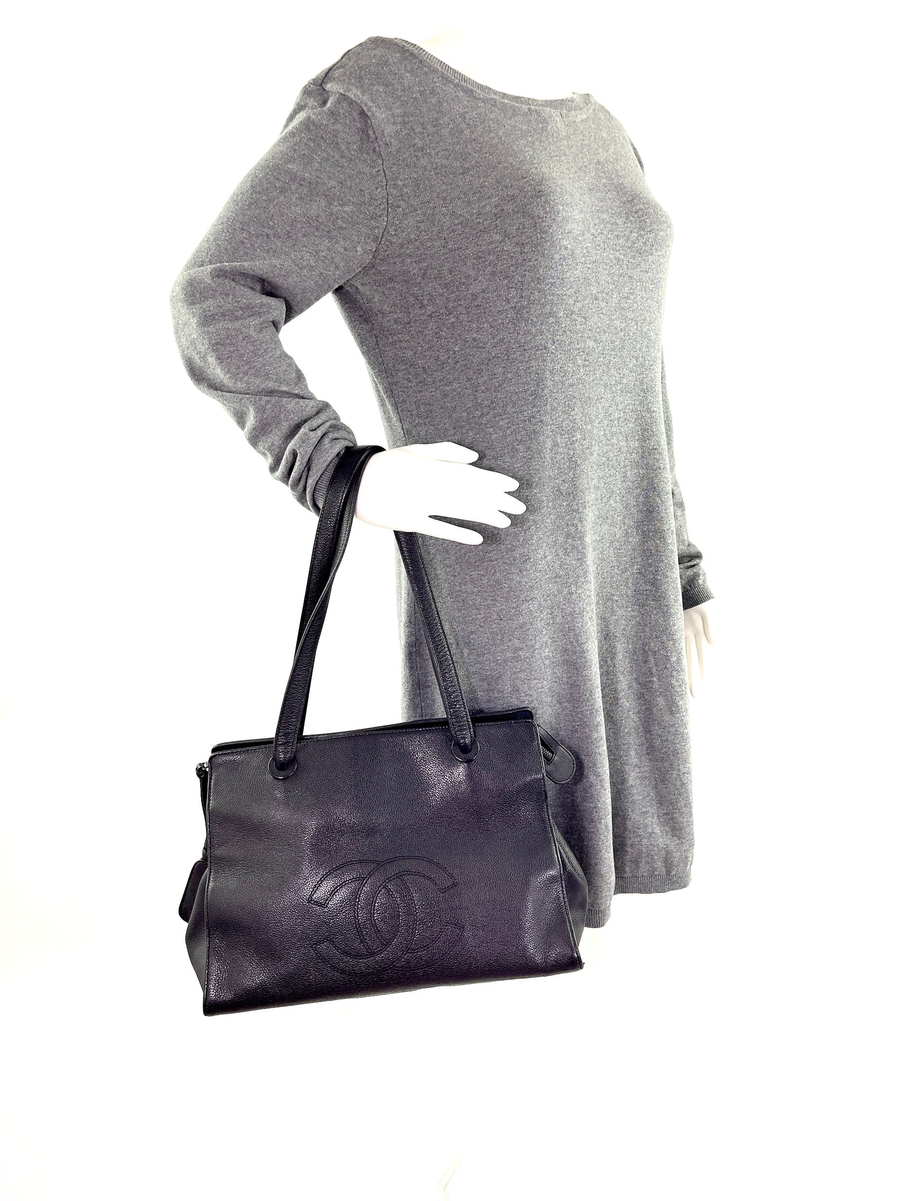 Chanel Black Caviar Timeless CC Tote