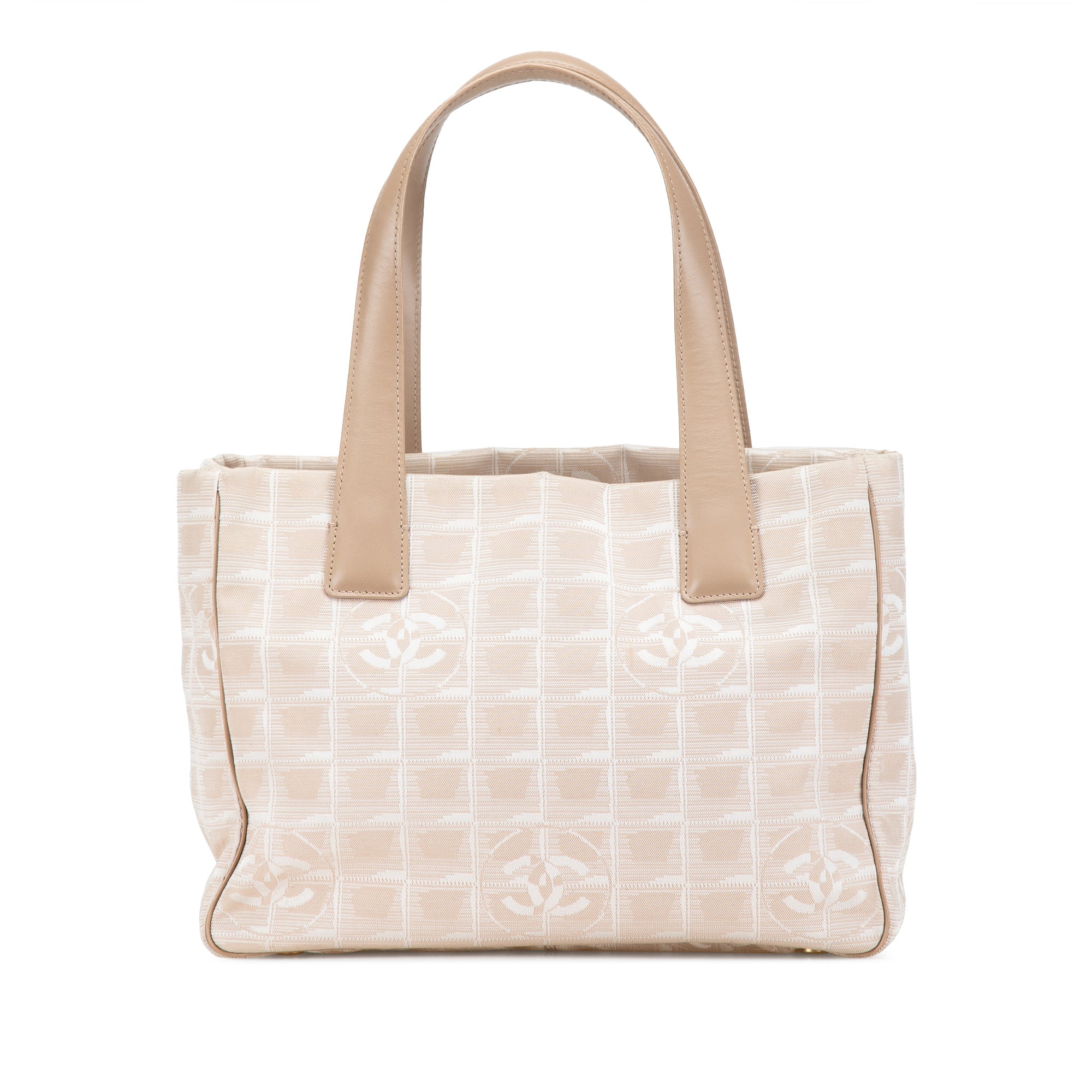 Beige Chanel Nylon New Travel Line Tote