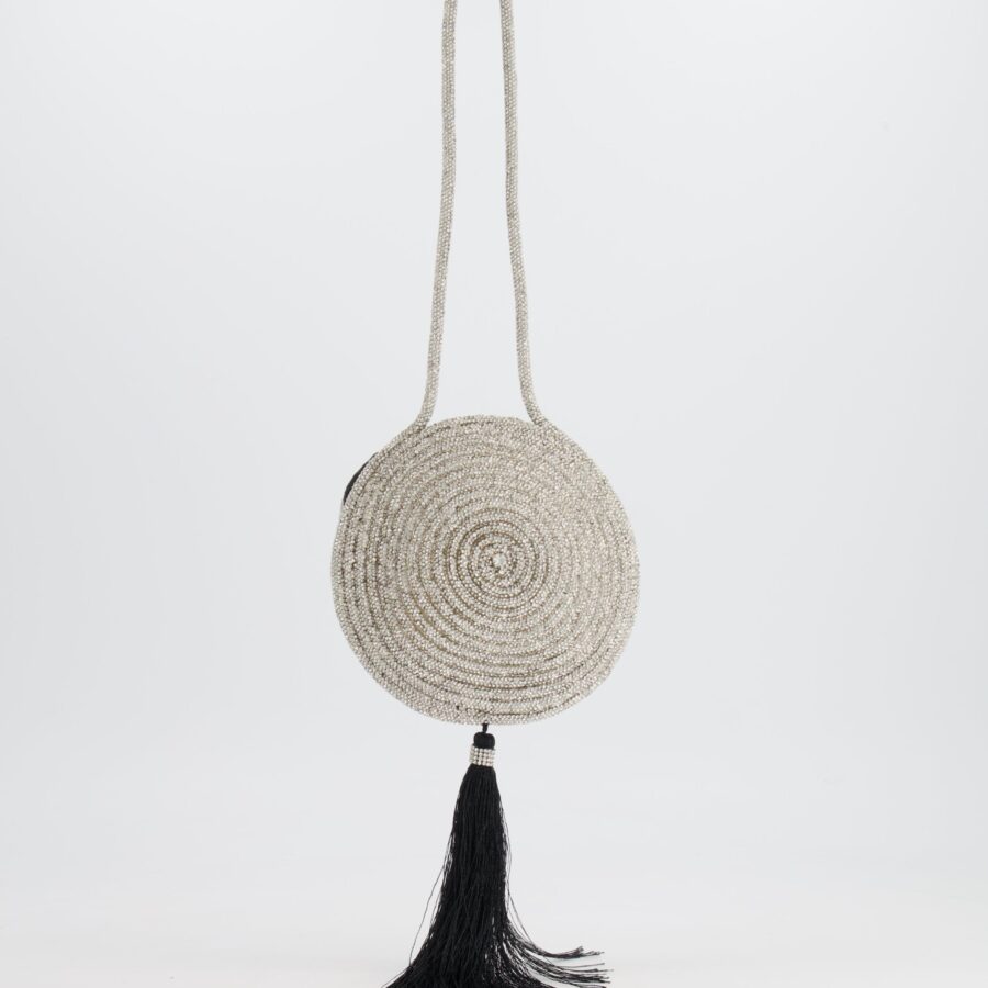 Designer handbag black – front view