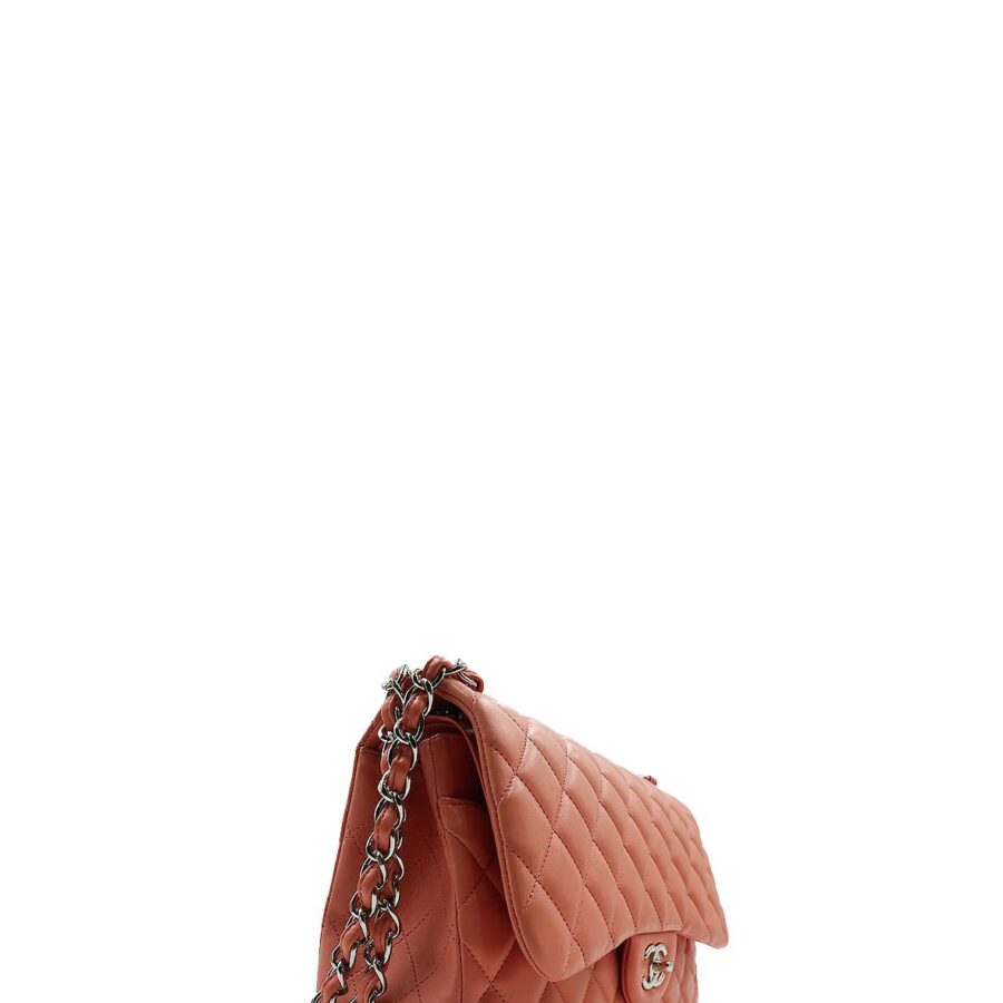Designer Flap Bag pink – front view