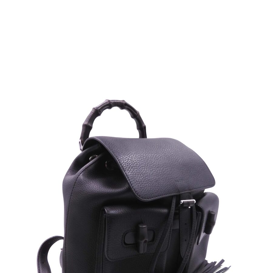 Gucci Bamboo black bag – front view